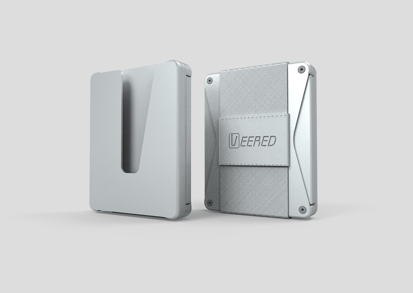Veered Wallet Wallet Sleek Life Design LLC Grey + Grey