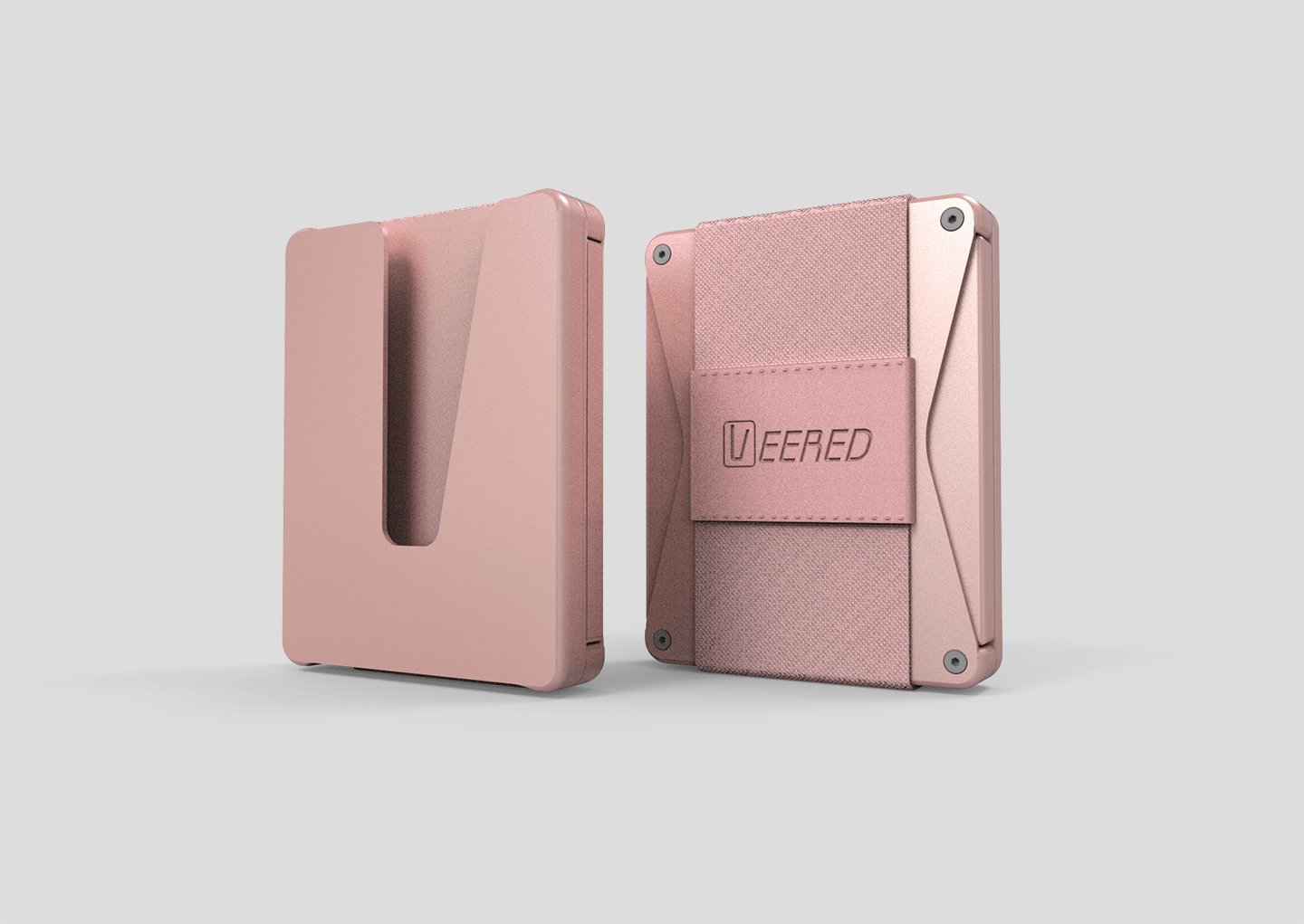 Veered Wallet Wallet Sleek Life Design LLC Rose Gold + Rose Gold