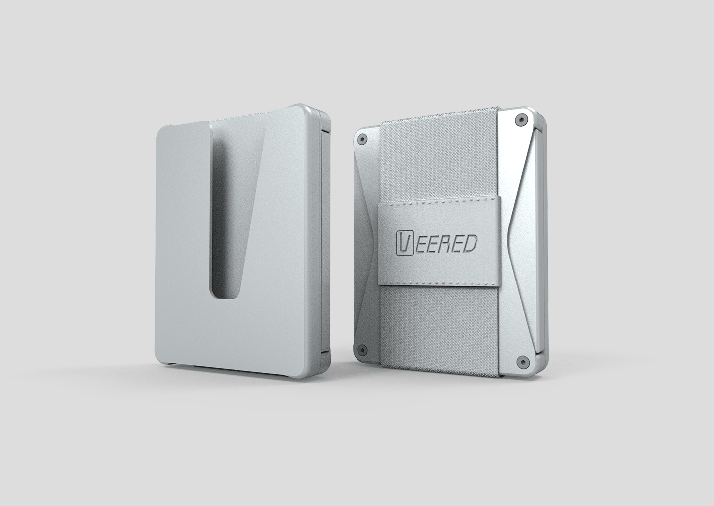 Veered Wallet Wallet Sleek Life Design LLC Grey + Grey 