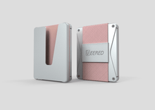 Load image into Gallery viewer, Veered Wallet Wallet Sleek Life Design LLC Grey + Rose Gold 
